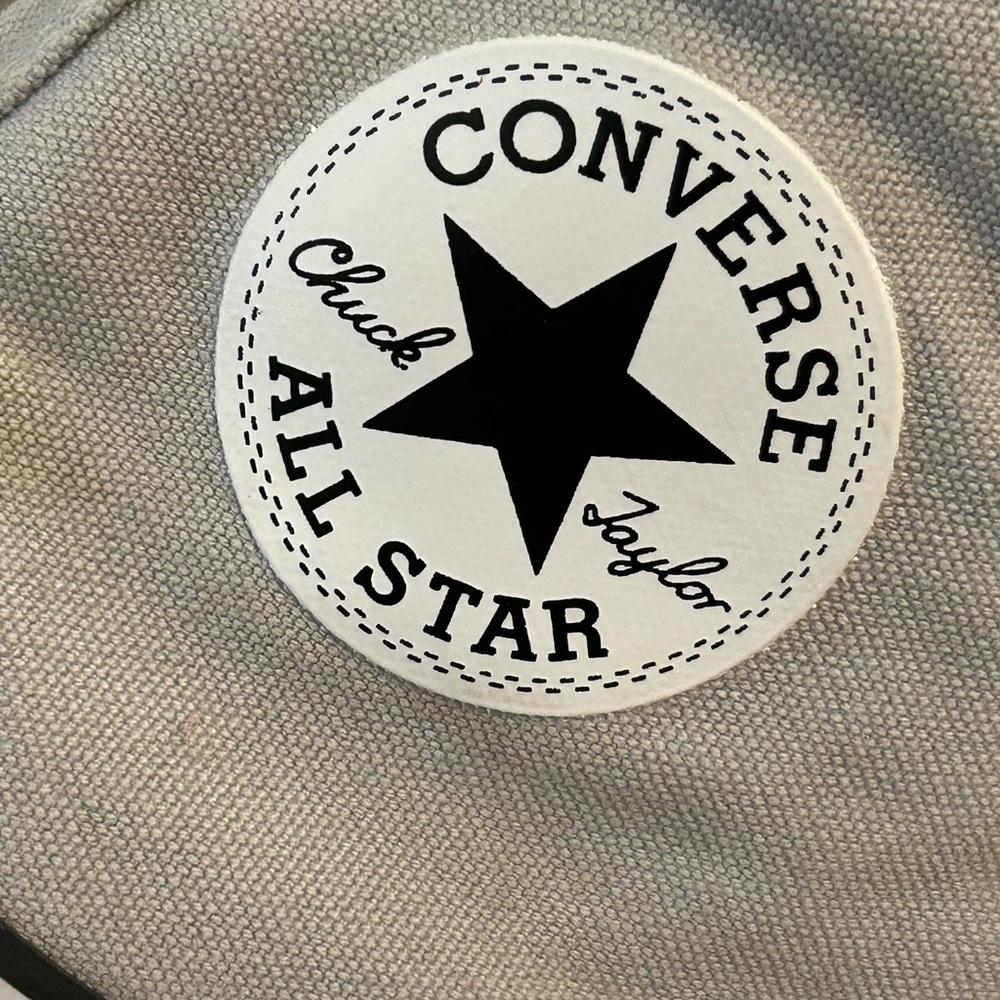 Chuck Taylor All Star Converse Light Gray High-Top Sneakers - Picture 7 of 11